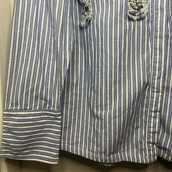 Maeve by Anthropology Blue Striped Button-Up Shirt - Picture 5 of 15